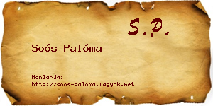 Soós Palóma névjegykártya